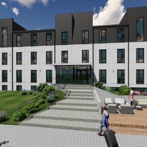 Image for article "1Partner Ehitus alustas Jõhvis kolmetärnihotell ehitamist"